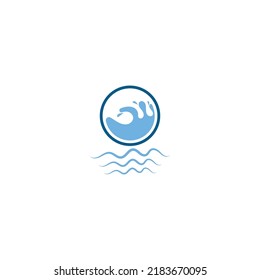 icono del logo de la lavandería con ilustración vectorial
