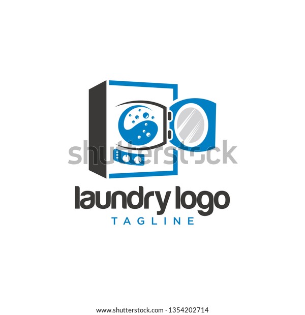 Laundry Logo Images Stock Vector (Royalty Free) 1354202714