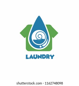 laundry logo isolated on white background, vector illustration

