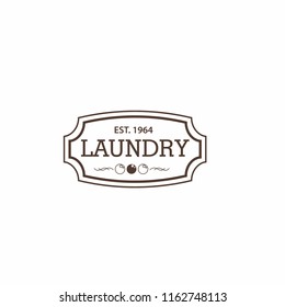 laundry logo isolated on white background, vector illustration
