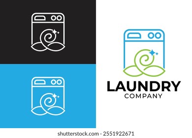 logotipo da lavanderia, logotipo moderno da lavanderia, modelo do logotipo da lavanderia, ícone da máquina de lavar, modelo do logotipo do serviço de lavanderia