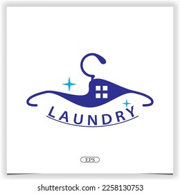 logotipo de lavandería diseño elegante de plantilla de primera calidad vectores eps 10