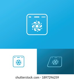 Logotipo de lavado con agua redonda y círculo de aire