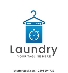 laundry logo in shades of blue and white, with bubbles for washing clothes, simple logo, creative logo