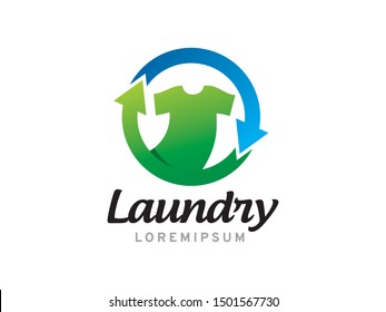 Laundry logo symbol or icon template