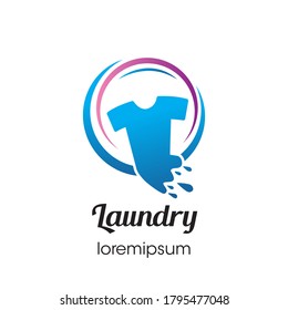 Laundry logo symbol or icon template design