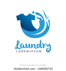 Laundry Logo Template Design Vector, Emblem, Concept Design, Creative Symbol, Icon