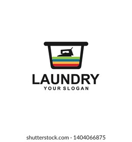 Laundry Logo Template Design Vector