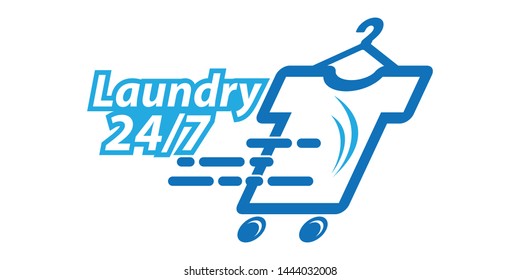 Laundry Logo Template Design Vector, 