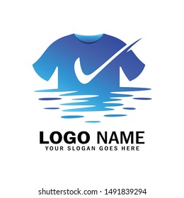 Laundry logo template design vector, concept design, creative laundry symbol, Icon