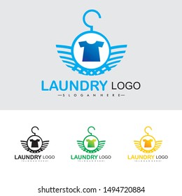 Laundry Logo Template Design Vector, Emblem, Concept Design, Creative Symbol, Icon
