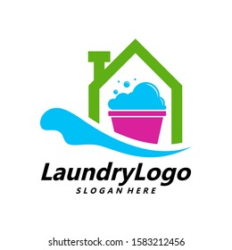 
Laundry Logo Template Design Vector, Cleaning Service Logo Concept, Emblem, Concept Design, Creative Symbol, Icon