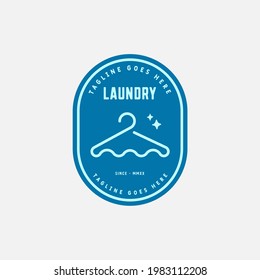 Diseño de la plantilla de logotipo de lavado vectorial o sala de servicio de lavado. Ilustración vectorial.