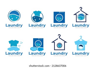 Laundry Logo Template Design Vector