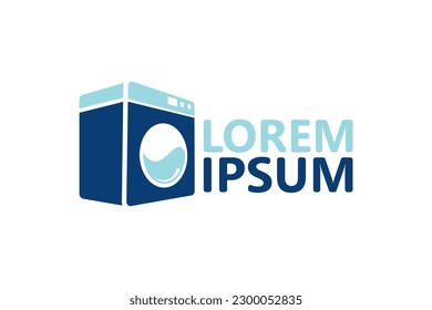 Laundry logo template design vector