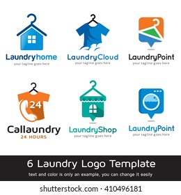 Laundry Logo Template Design Vector