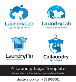 Laundry Logo Template Design Vector