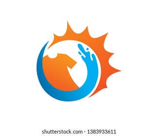 Laundry Logo Template, Icon, Symbol