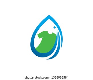 Laundry Logo Template, Icon, Symbol