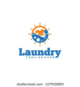 laundry logo template - Vector