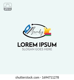 laundry logo template - vector 