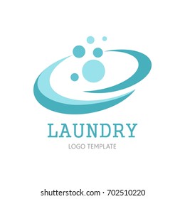 Laundry logo template. Washing icon