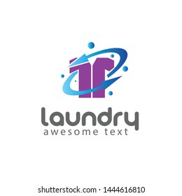 Laundry logo templates or wash service room. Logo or design concept of washing logo