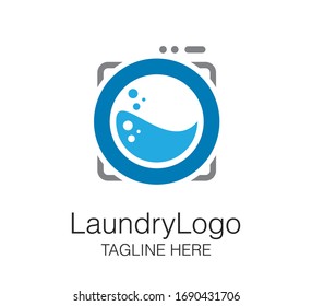 Laundry logo vector design template