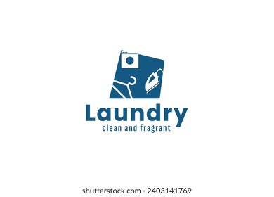 laundry logo vector icon illustration