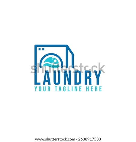 Laundry Logo Vector Icon Illustration