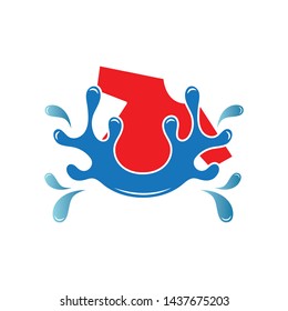 Laundry logo vector icon template illlustration design