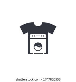 Laundry logo vector icon template