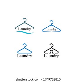 Laundry logo vector icon template