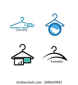 Laundry logo vector icon template