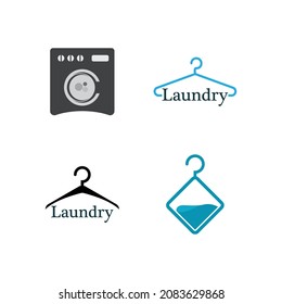 Laundry logo vector icon template