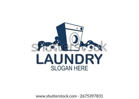 laundry logo vector illustration. Creative logo for fast and clean laundry service business logo. suitable for laundry business logo