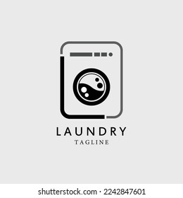 Laundry Logo Vector Illustration Design For Use  Brand Company Identity