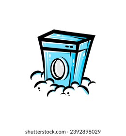 Laundry logo vector on white background