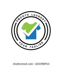 laundry logo vector with slogan template