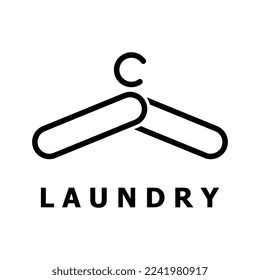 vector de logotipo de lavandería con plantilla de lema