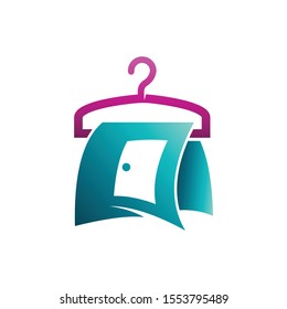Laundry logo vector template. Laundry logo design, clothing cleaning service, cleaning business symbol