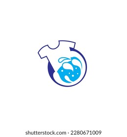 laundry logo washing clothes abstract vector illustration circle design