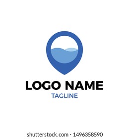 Laundry Logo, Washing Machine, Cleaning Service Logo Concept Isolated Vector.