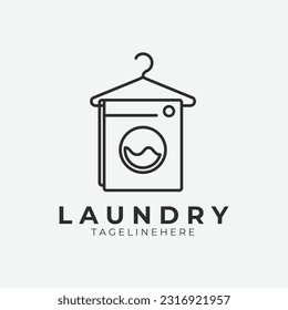 Laundry logo , Washing Machine, Laundry Washer, vector illustration