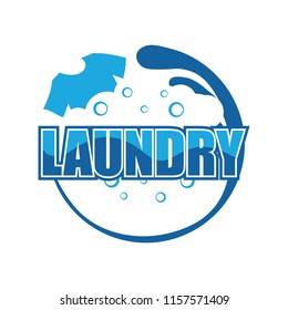 laundry logo for your business isolated on white background, vector illustration
