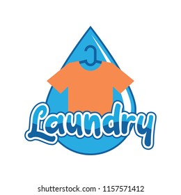 laundry logo for your business isolated on white background, vector illustration
