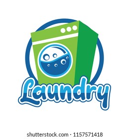 laundry logo for your business isolated on white background, vector illustration
