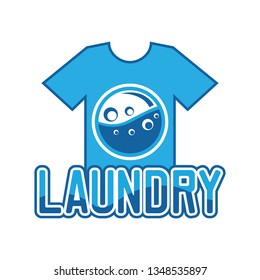 laundry logo for your business isolated on white background, vector illustration
