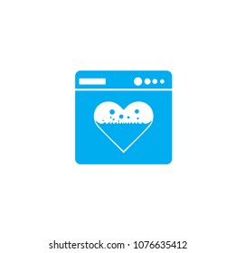 Laundry Love Logo Design Template
