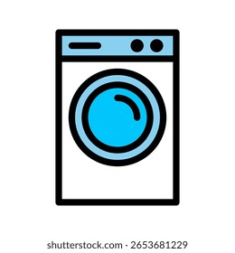 Laundry Machine Color Icon. Editable Stroke. Can be used for website UI and mobile apps.